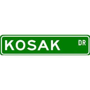 KOSAK Street Sign ~ Personalized Family Lastname Sign ~ Gameroom 