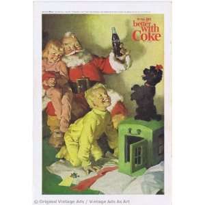  1964 Coke Santa Things go better With Coke Vintage Ad 