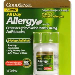  Good Sense All Day Allergy   Cetirizine 30 Count Case Pack 