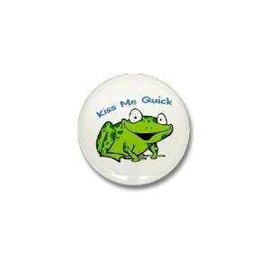  Kiss Me Quick Frog Humor Mini Button by  Patio 