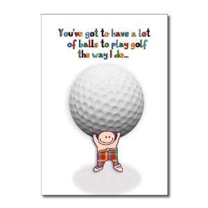  Funny Birthday Card Golf Balls Humor Greeting Ron Kanfi 