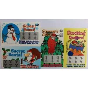  Fake Holiday Themed Lottery Tickets Each One a Winner Toys & Games