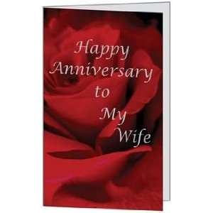Anniversary Beautiful Love Romantic Wife Rose (5x7) Greeting Card by 