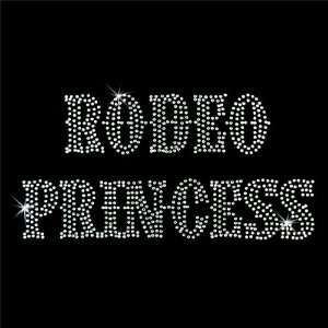  Iron on Hot Fix Rhinestone Motif Design Rodeo Princess 