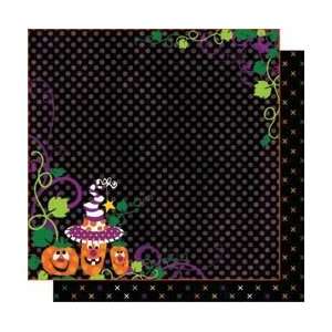  Haunted House Glitter Double Sided Cardstock 12X12 Halloween Night 