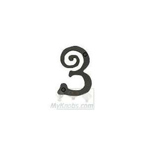   SCN3M BL Scroll Numbers House Number, Black