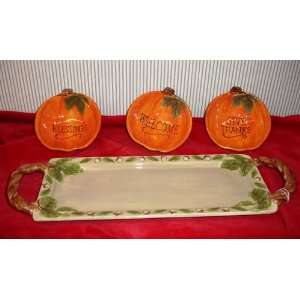  Thanksgiving Pumpkin Relish Tray Orange Fall Messages 