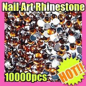  10000 2mm round nail art glitter rhinestone tip 158 