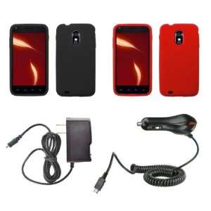   Red) + Atom LED Keychain Light + Wall Charger + Car Charger Cell