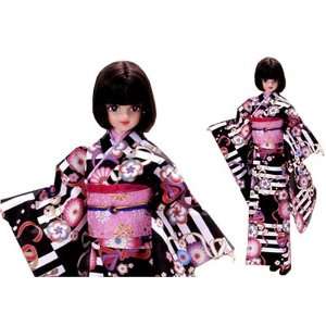  Japanese Kimono SAYAKA Jenny in Black, White, Pink 