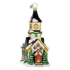  RADKO ALL ARE WELCOME Church Christmas Glass Ornament 