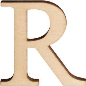  Adhesive Wood Letter R 1 1/2 Inch