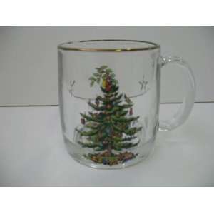 Spode Christmas Tree Glass Mug with Cocoa  Kitchen 