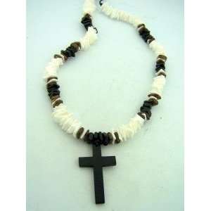  Hip Christian Stone Shell Wood Cross Religious Necklace Jewelry