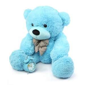   Happy Cuddles Soft and Huggable Sky Blue Teddy Bear 38in Toys & Games