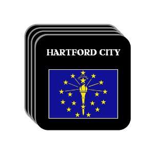 US State Flag   HARTFORD CITY, Indiana (IN) Set of 4 Mini 