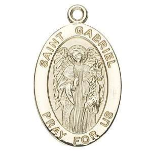  14K Oval St. Gabriel with 14K Jump Ring. Gift Boxed 