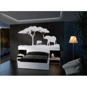  Elephant with Baby Vinyl Wall Art Decal