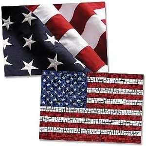American Flag Double sided 500 pc Jigsaw Puzzle   Reversible Pieces