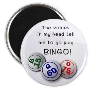  Clam The Voices Say Play Bingo 2.25 Inch Fridge Magnet