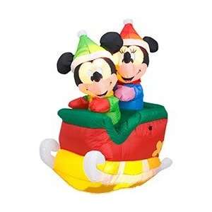  Over 3 FT   Gemmy Christmas Airblown Inflatable Mickey and 