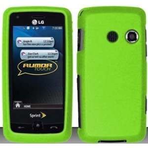 Neon Green Hard Snap On Case Cover Faceplate Protector for LG Banter 
