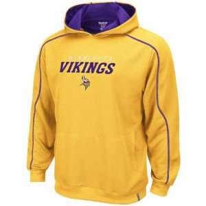  Minnesota Vikings Gold Active Hooded Sweatshirt Sports 