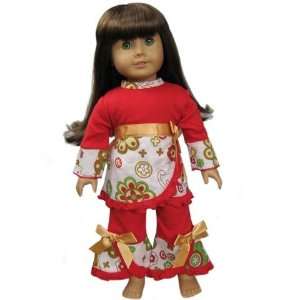    New CHRISTMAS SET FITS 18 AMERICAN GIRL DOLL clothing Toys & Games