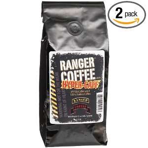 Ranger Coffee Hyper Caff, 12 Ounce Bags (Pack of 2)  