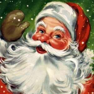  KRW Vintage Santa Claus Christmas Sticker Arts, Crafts 