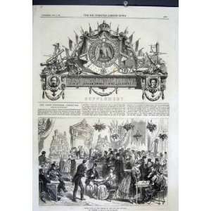  Paris Exhibition Dutch Caf Old Print 1867