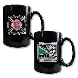  hidden Chicago Fire and MLS Logo 2 pc. Ceramic Mug Set 
