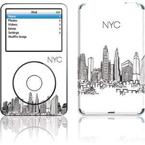 NYC Sketchy Cityscape skin for iPod 5G (30GB)  Players 