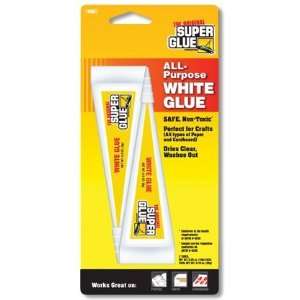 Super Glue Corp. 19007 12 All Purpose White Glue Double Pack  Pack of 