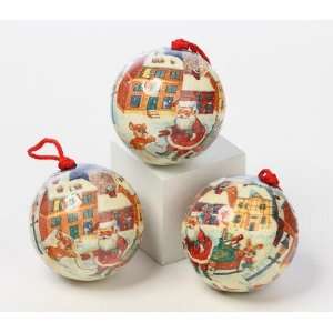   Vintage Holiday Paper Mache Ornaments 