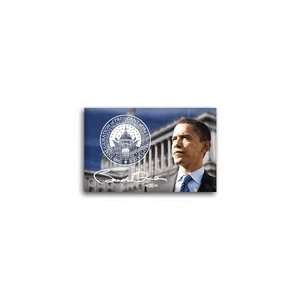 official union made  Barack Obama Inauguration Rectangle Photo Button 