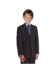 Johnnie Lene Black Soft Pinstripe Suit Set for Boys From Baby to Teen