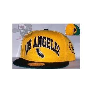  Los Angeles Two Tone Gold/Black Snapback Hat Cap Sports 