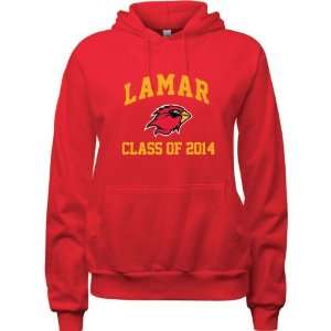  Lamar Cardinals Red Womens Class of 2014 Arch Hooded 