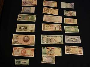 New 20 Different Banknotes From 20 Countries All UNC.  