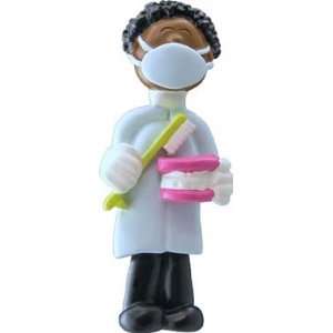  African American Male Dentist Christmas Ornament Sports 