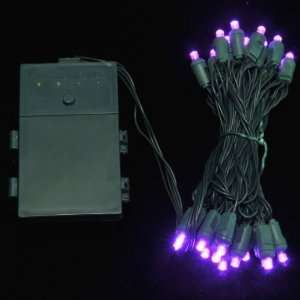  25L Purple Battery Operated LED Christmas Lights