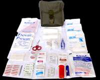 The Individual First Aid Kit comes in a new pouch, with M.O.L.L.E 