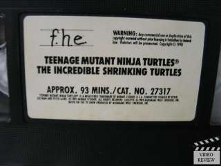 TMNT   The Incredible Shrinking Turtles VHS 012232731737  
