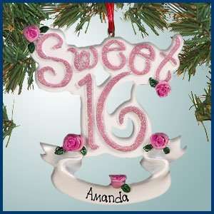  Personalized Christmas Ornaments   Sweet Sixteen   Personalized 