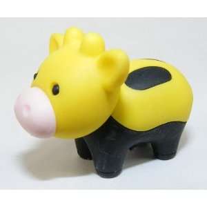  Cow Japanese Eraser, Yellow & Black Feet. 2 Pack Toys 