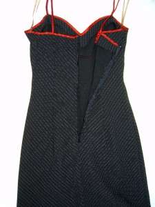 Womens Juniors Speeches 2 PC Black Pinstripe Suit 7 Coat Blazer Dress 