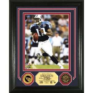  Vince Young Tennessee Titans Photo Mint with Two 24KT Gold 