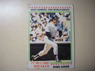 1978 Topps #7 Reggie Jackson 77 Record Breaker  