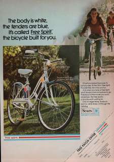 1973 Print Ad  Free Spirit Bicycle Feminine Touch Built for You 